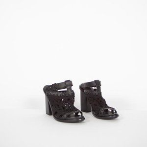 Rag & Bone High Heeled Sandals with Woven Vamp and Ankle Strap